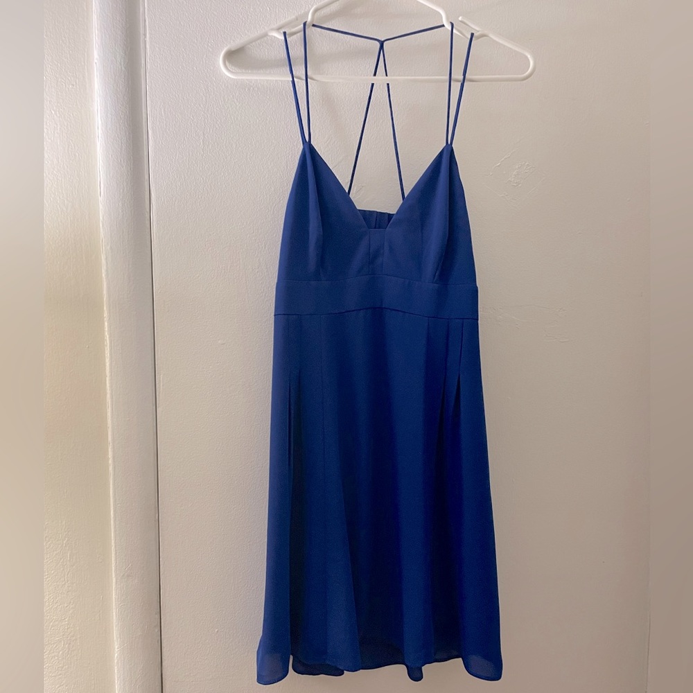 Royal blue strappy dress